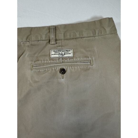 Vintage Polo Ralph Lauren Tyler Shorts Pleated Khaki Shorts 50B Big - Picture 3 of 11